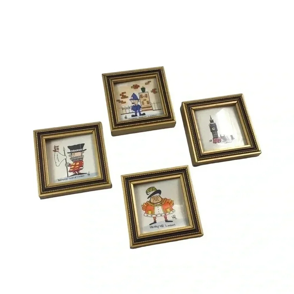 Vintage iconic mini Westminster prints set of four